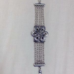 Brighton bracelet silver tone wide chain